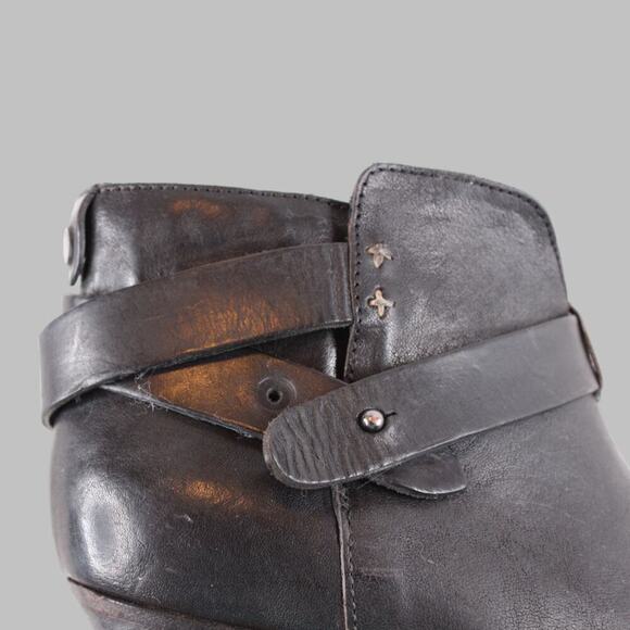 RAG & BONE New York Harrow Leather Ankle Boot 3.5" Block Heel Sz. 37.5 - Picture 11 of 14
